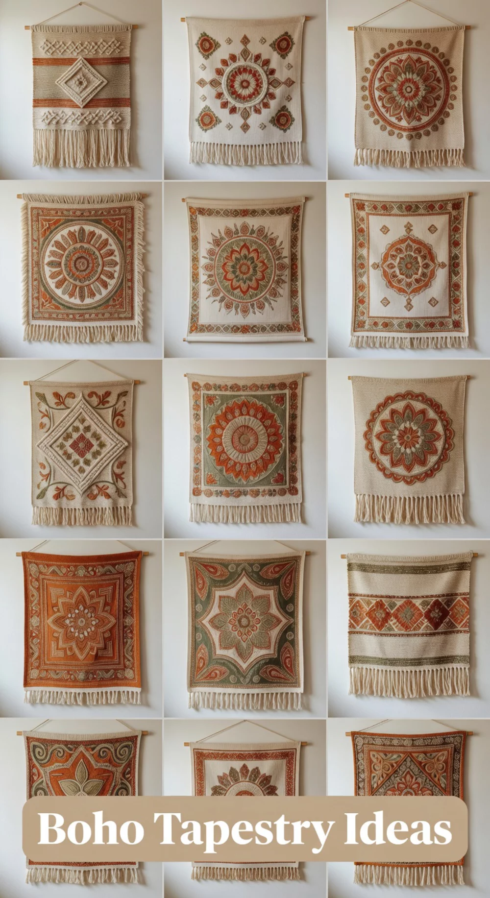 Boho Bedroom Woven Tapestry Wall Hanging That Covers an Entire Feature Wall