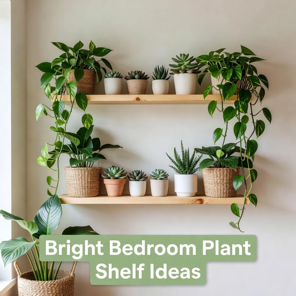Bright Bedroom Plant Shelf Ideas for Vertical Appeal