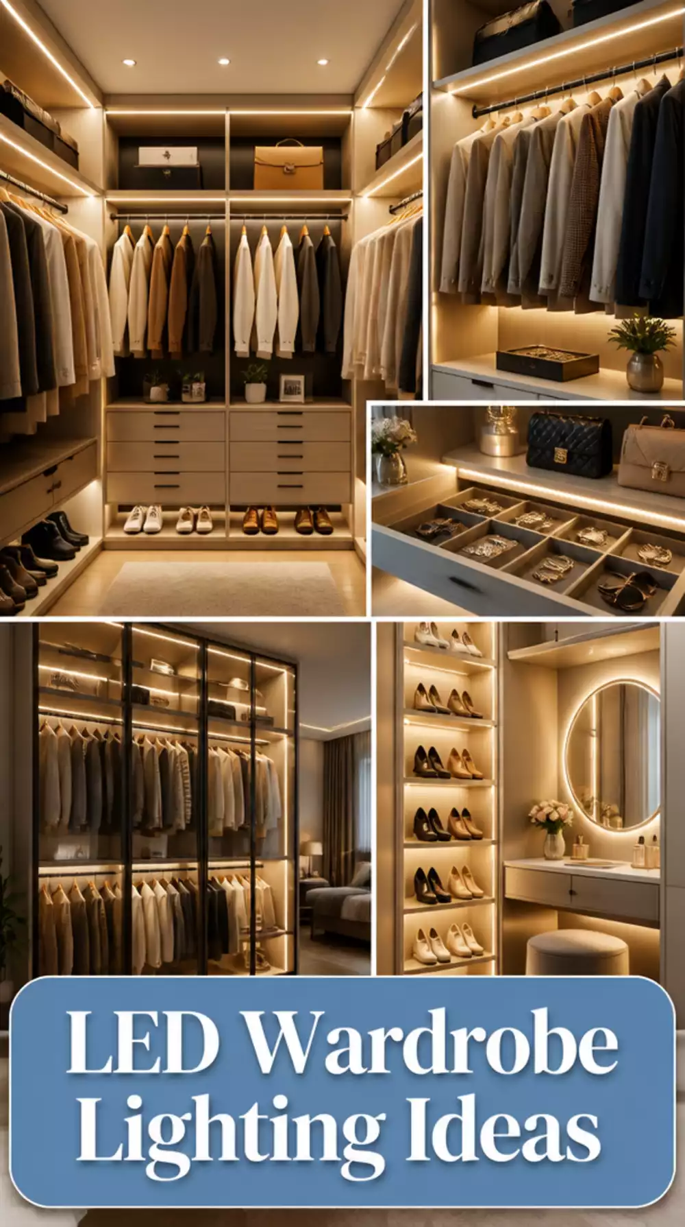 Bedroom Wardrobe Interior LED Strip Light That Makes Finding Clothes Easy