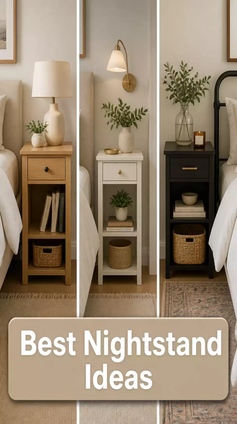 The Slim Nightstand Trick That Keeps Small Bedrooms from Feeling Cluttered