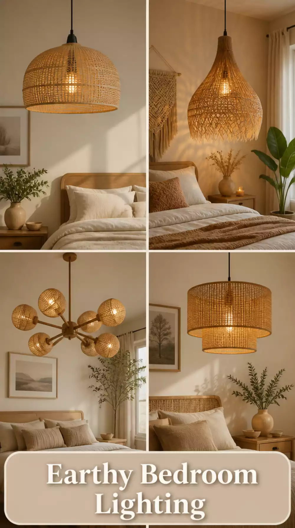 Rattan Pendant Light That Makes a Bedroom Feel Earthy and Calm