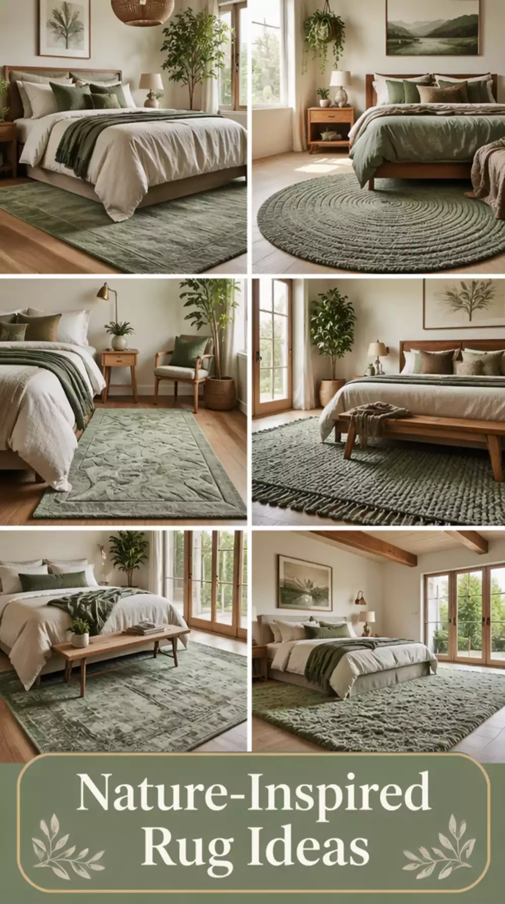 Bedroom Plush Sage Green Rug That Ties a Nature-Inspired Color Palette Together
