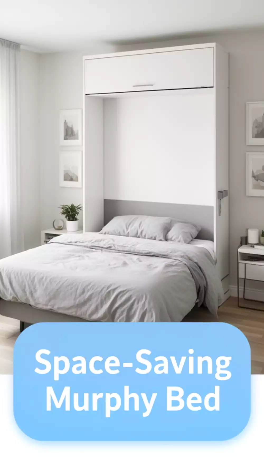 Small Bedroom Murphy Bed That Folds Away to Reveal Living Space