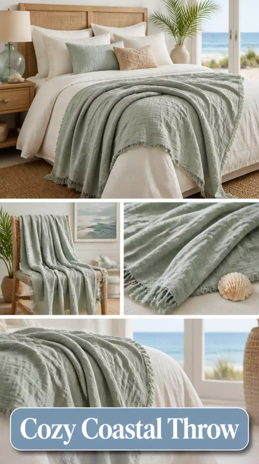 Why a Linen Throw in Soft Seafoam Green Completes a Coastal Bedroom