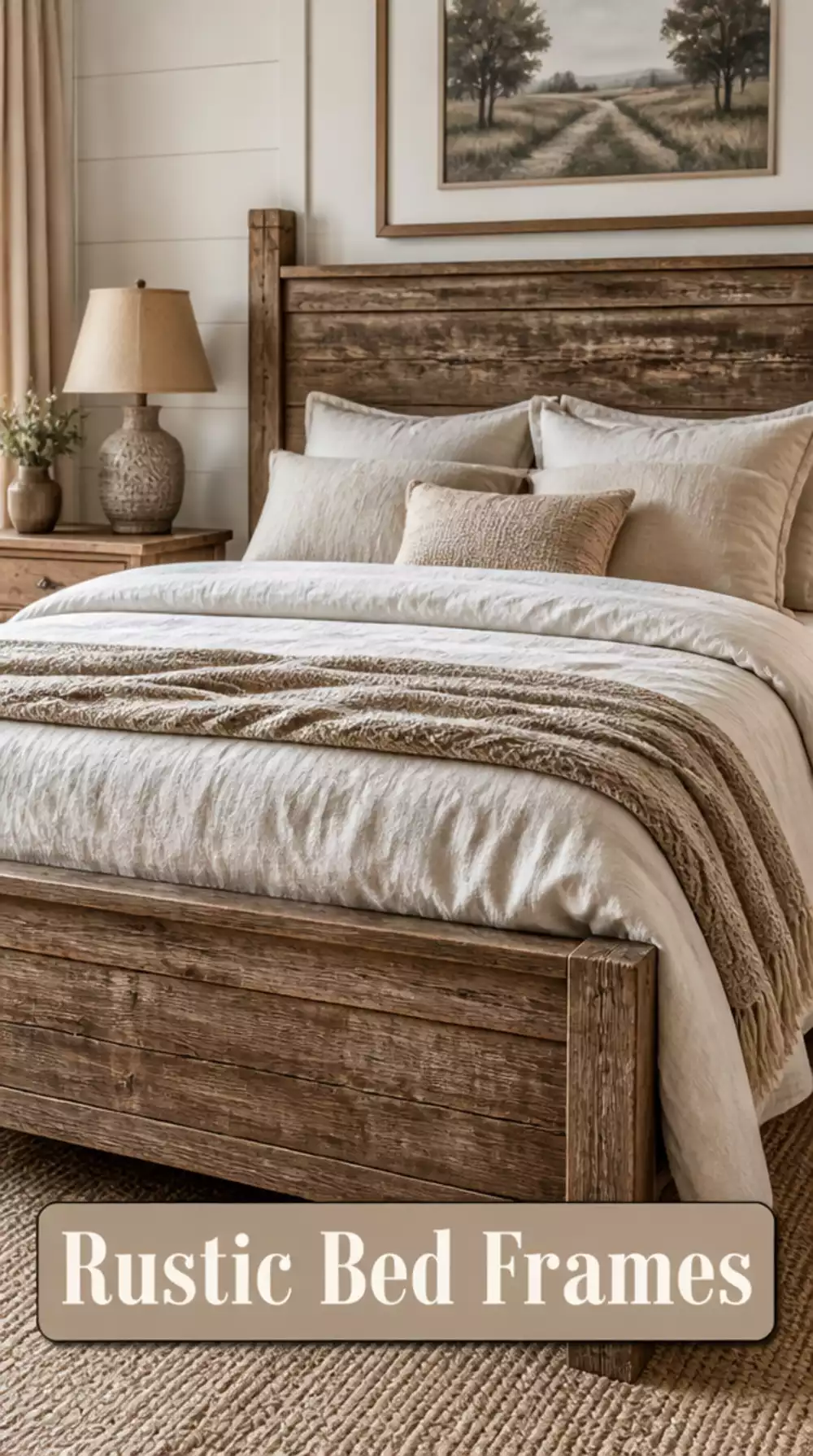 Rustic Distressed Wood Bed Frame Ideas