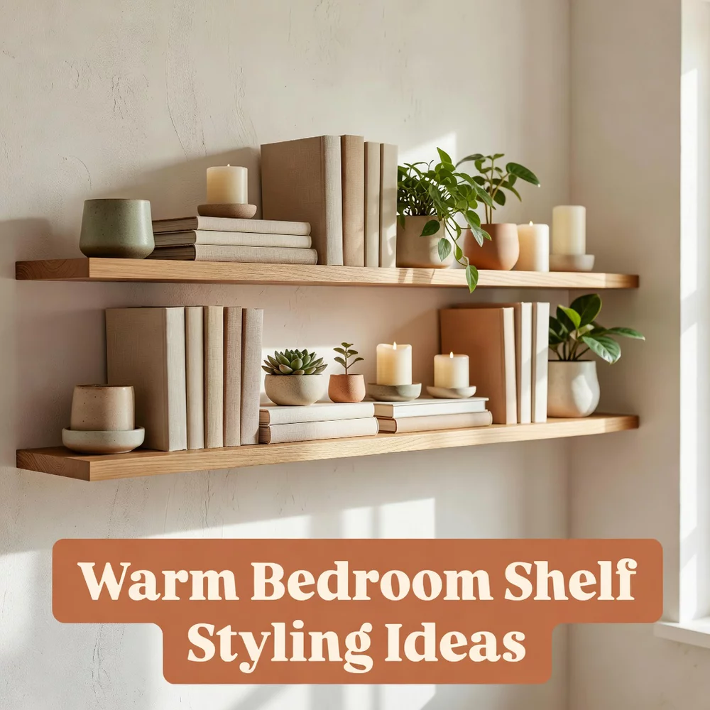 Warm Bedroom Shelf Styling Ideas for Cozy Spaces