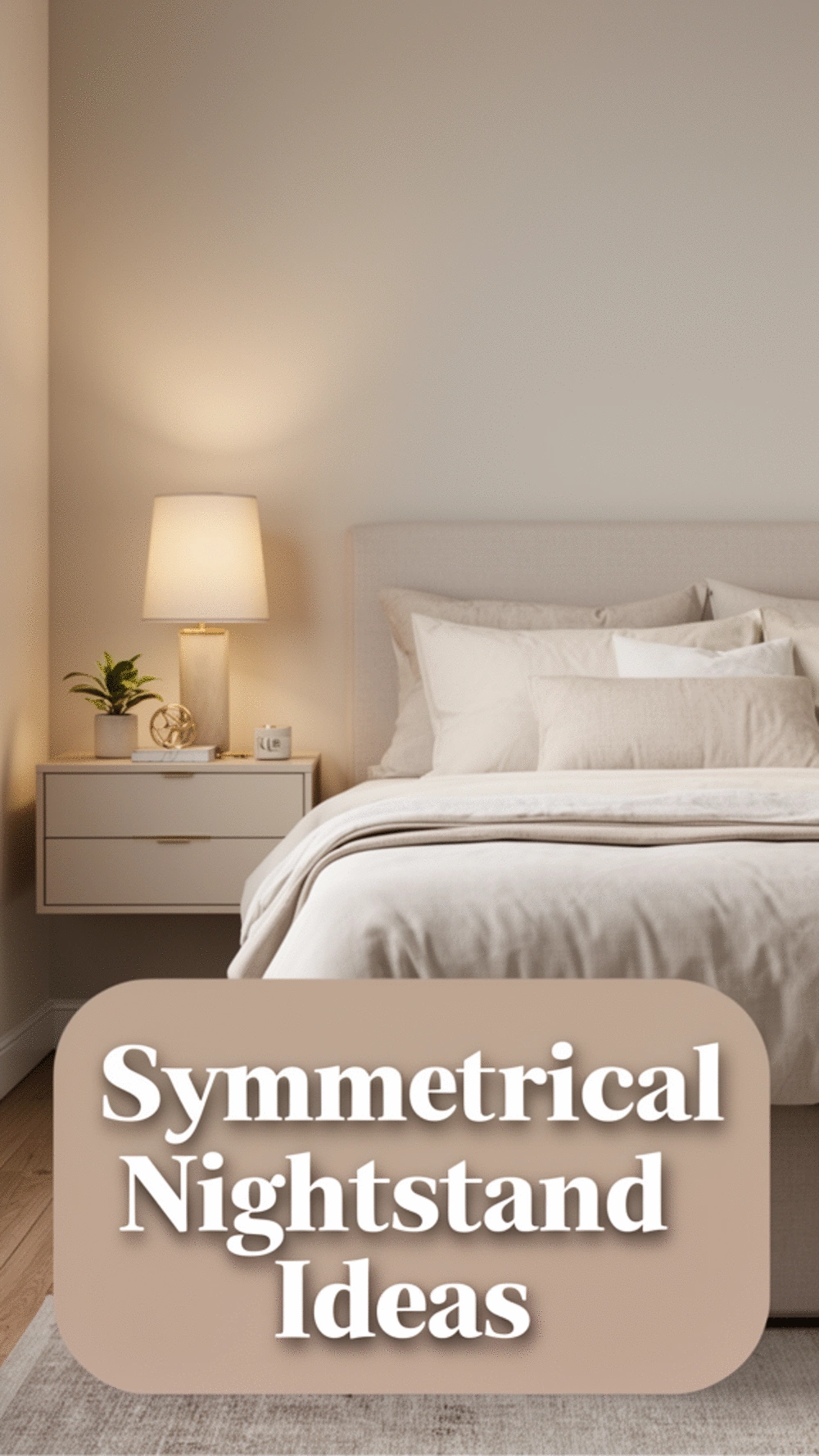 Master Bedroom Symmetrical Nightstand Pair That Makes a Bed Look Anchored