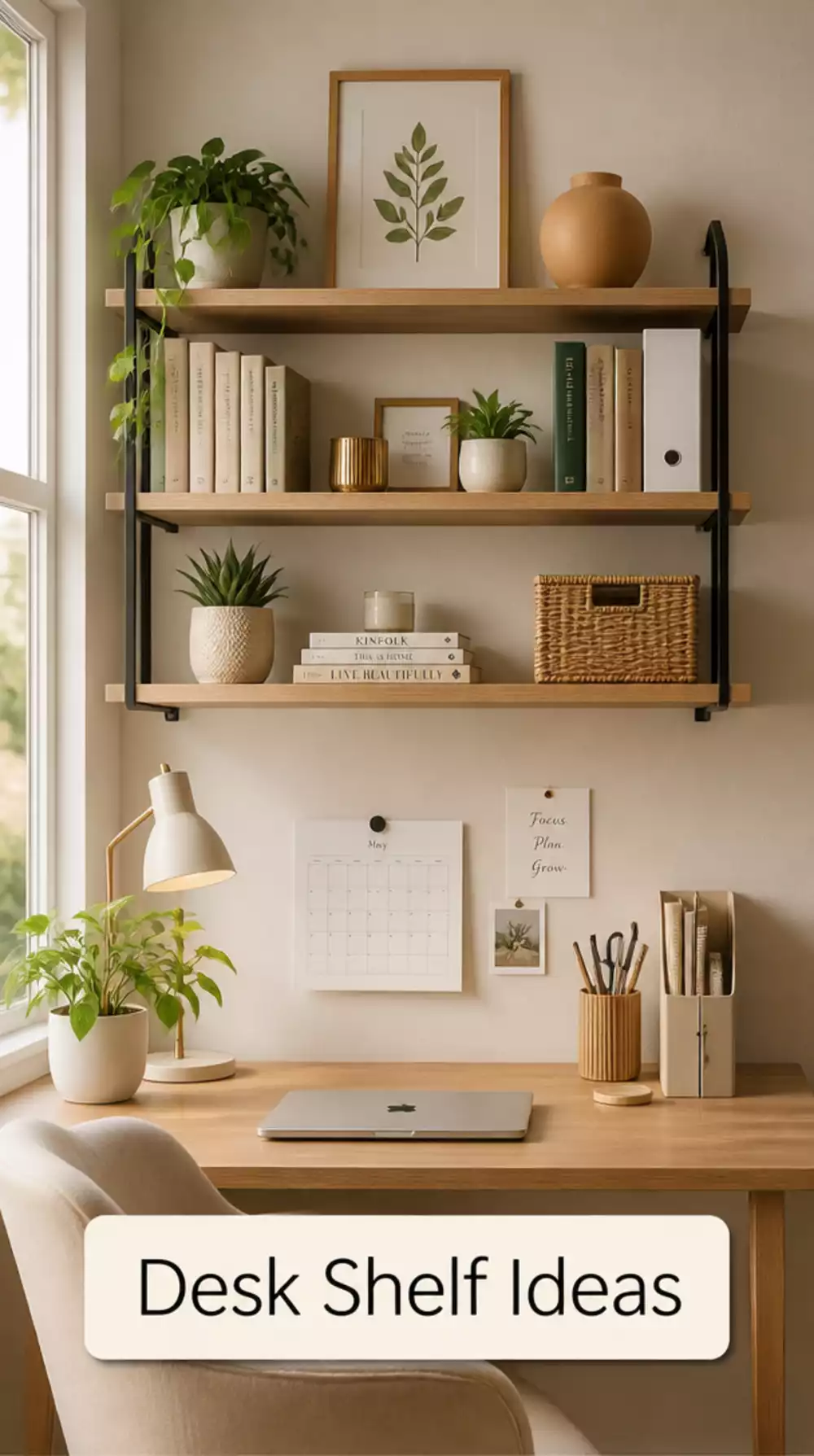 Organized Desk Shelf Ideas for a Tidy Bedroom Workspace
