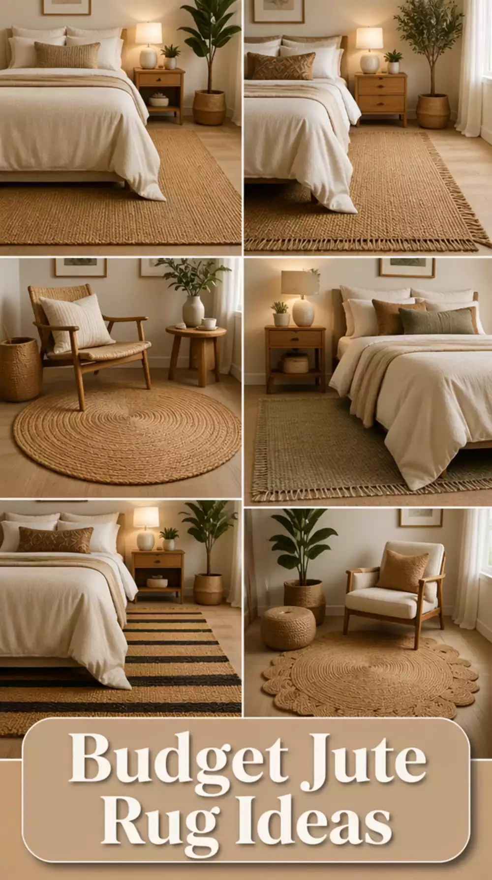 Budget Bedroom Woven Jute Rug That Warms Up a Cold Floor