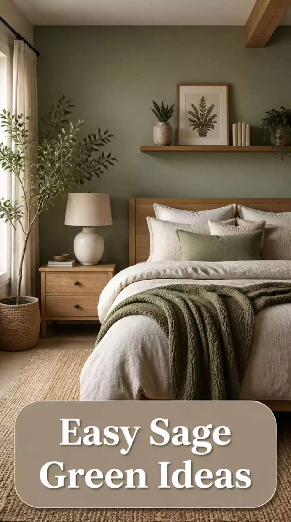 Bedroom Sage Green Wall Paint That Calms the Whole Space