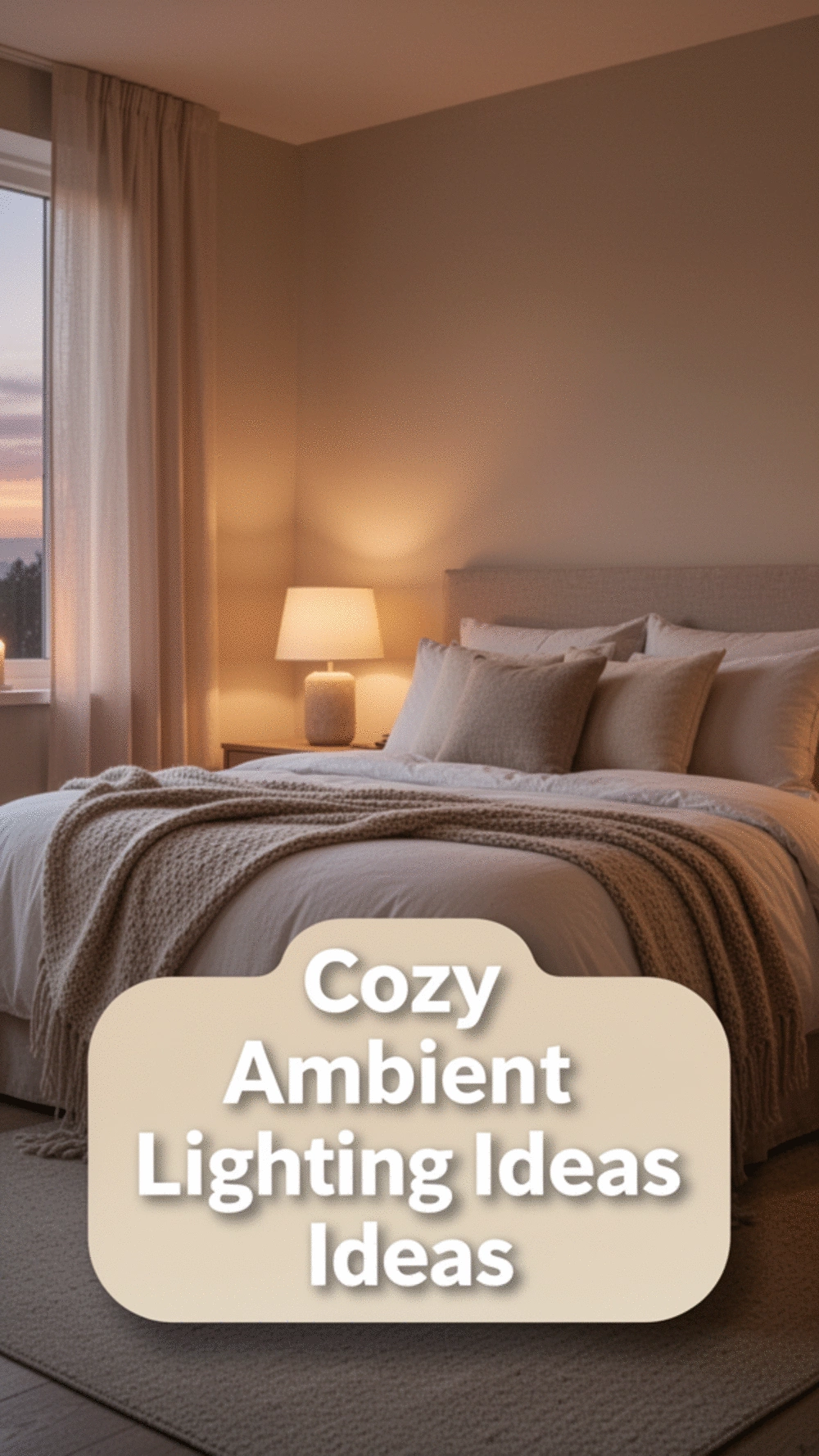 Transform your bedroom with soft ambient lighting for a cozy retreat