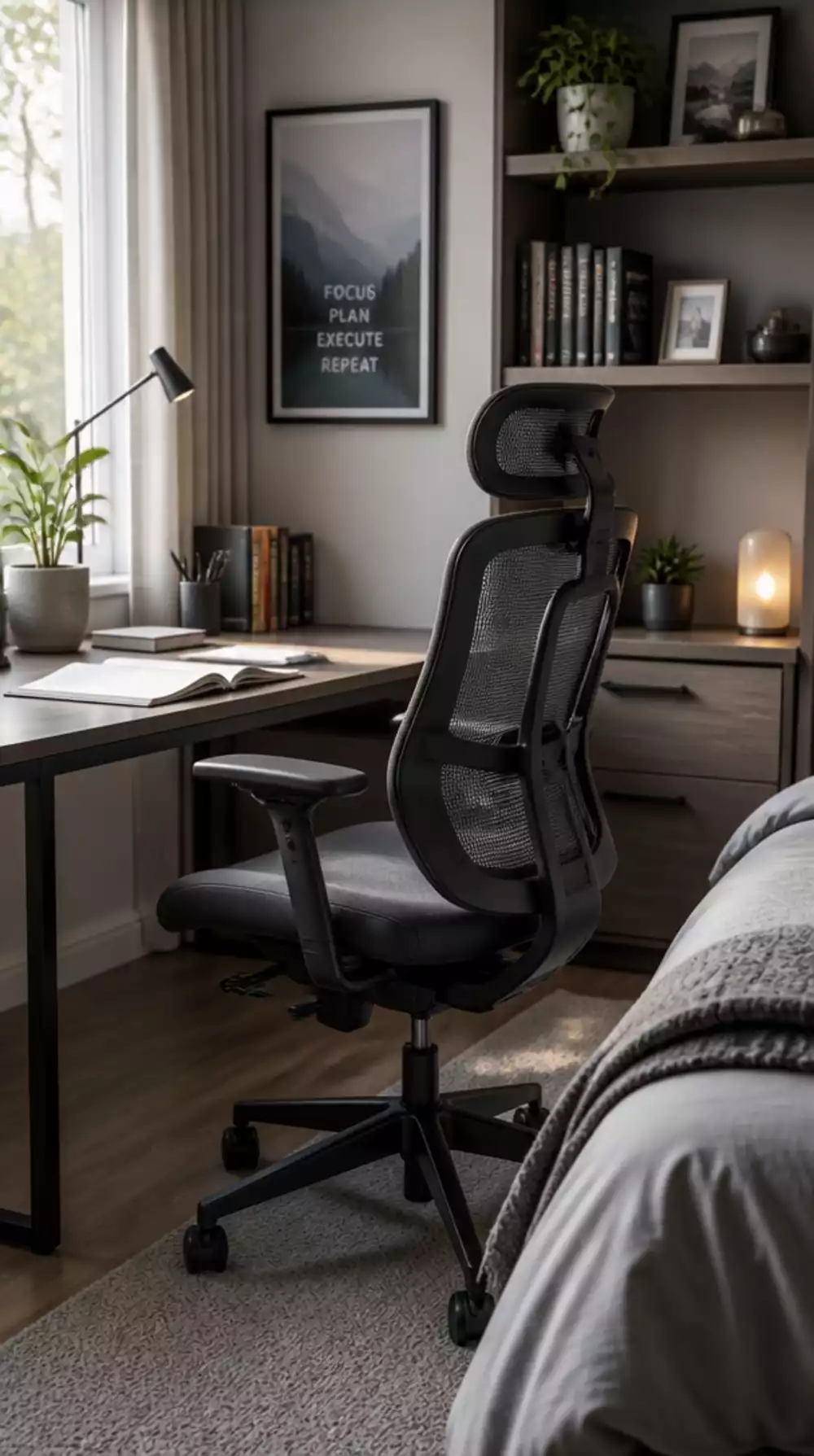 Bedroom Study Ergonomic Chair in Mesh Back That Supports Long Work Sessions