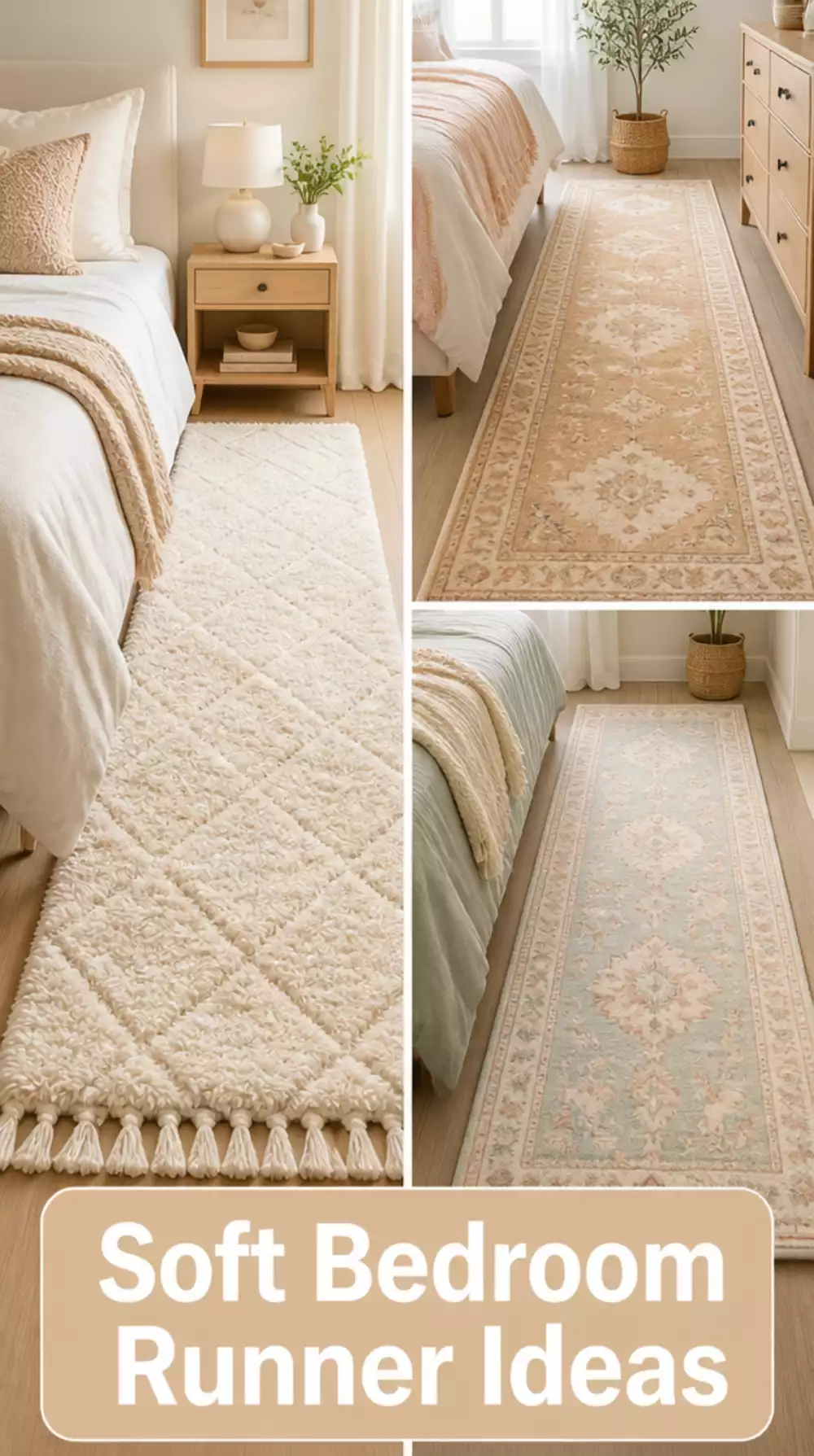 Bedroom Runner Rug Along the Side of the Bed for a Soft Morning Landing