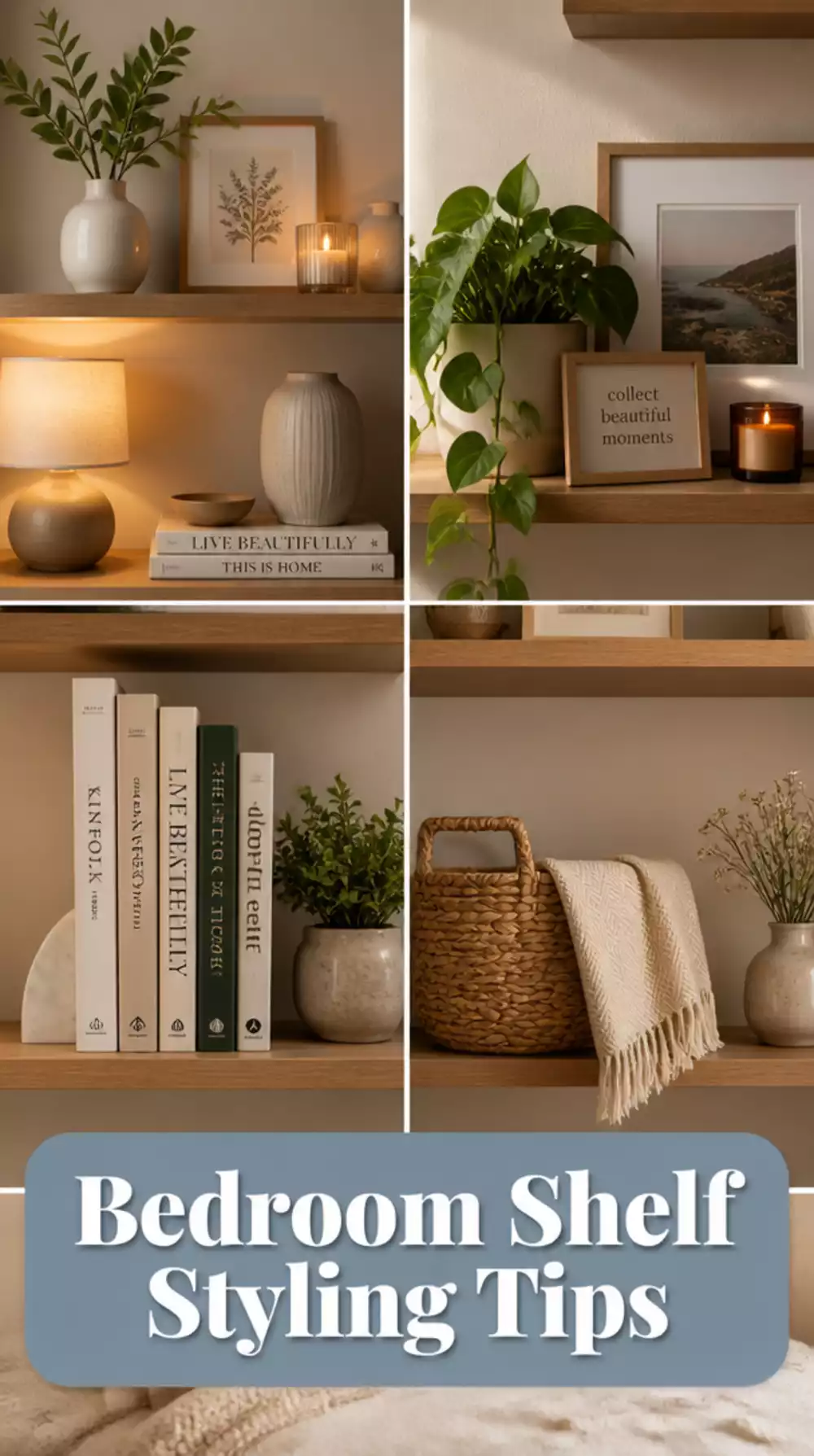 The One Rule Designers Use When Styling a Bedroom Shelf to Look Natural