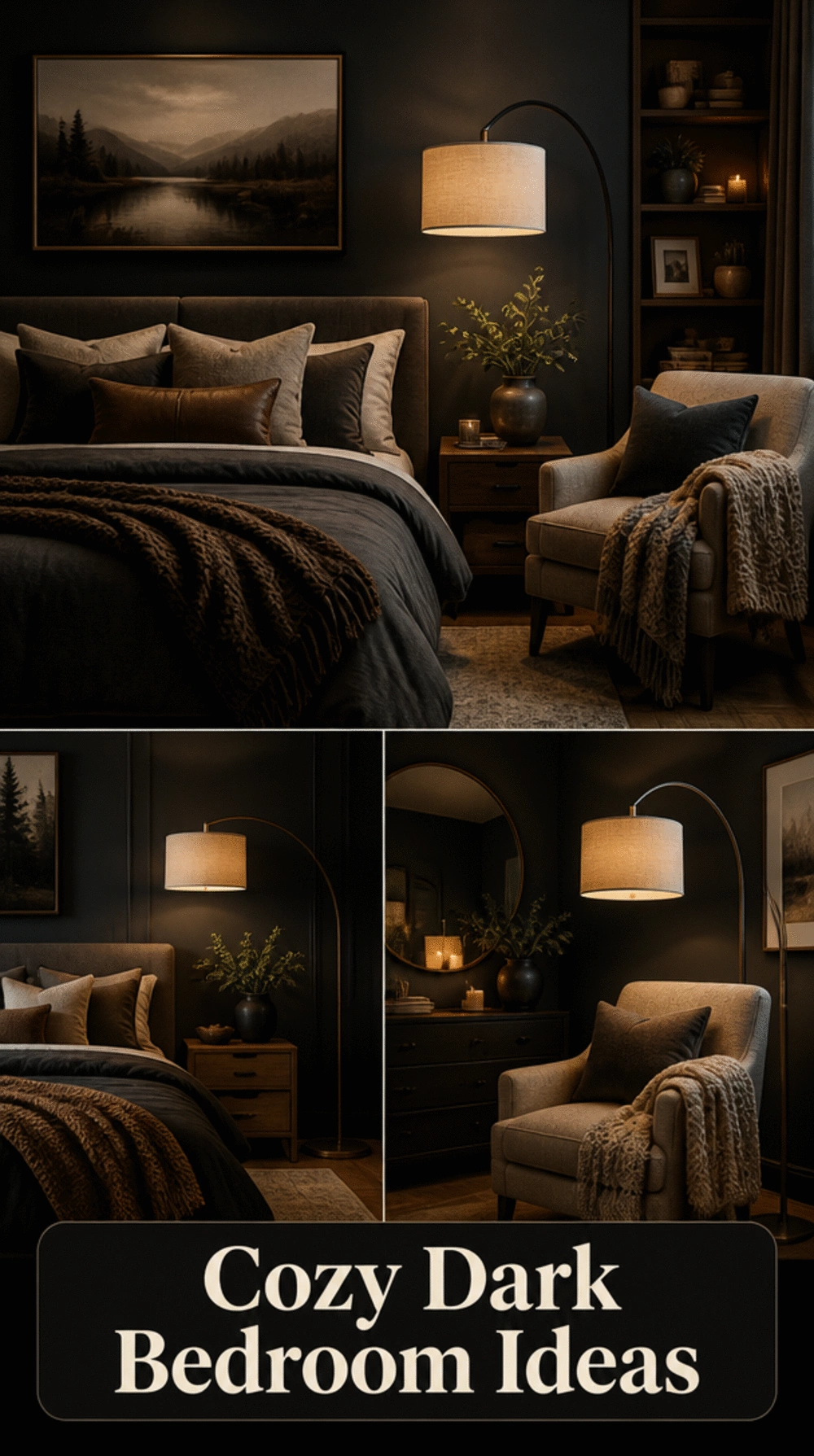 Bedroom Dark Moody Paint in Deep Charcoal That Feels Cozy Not Cave-Like