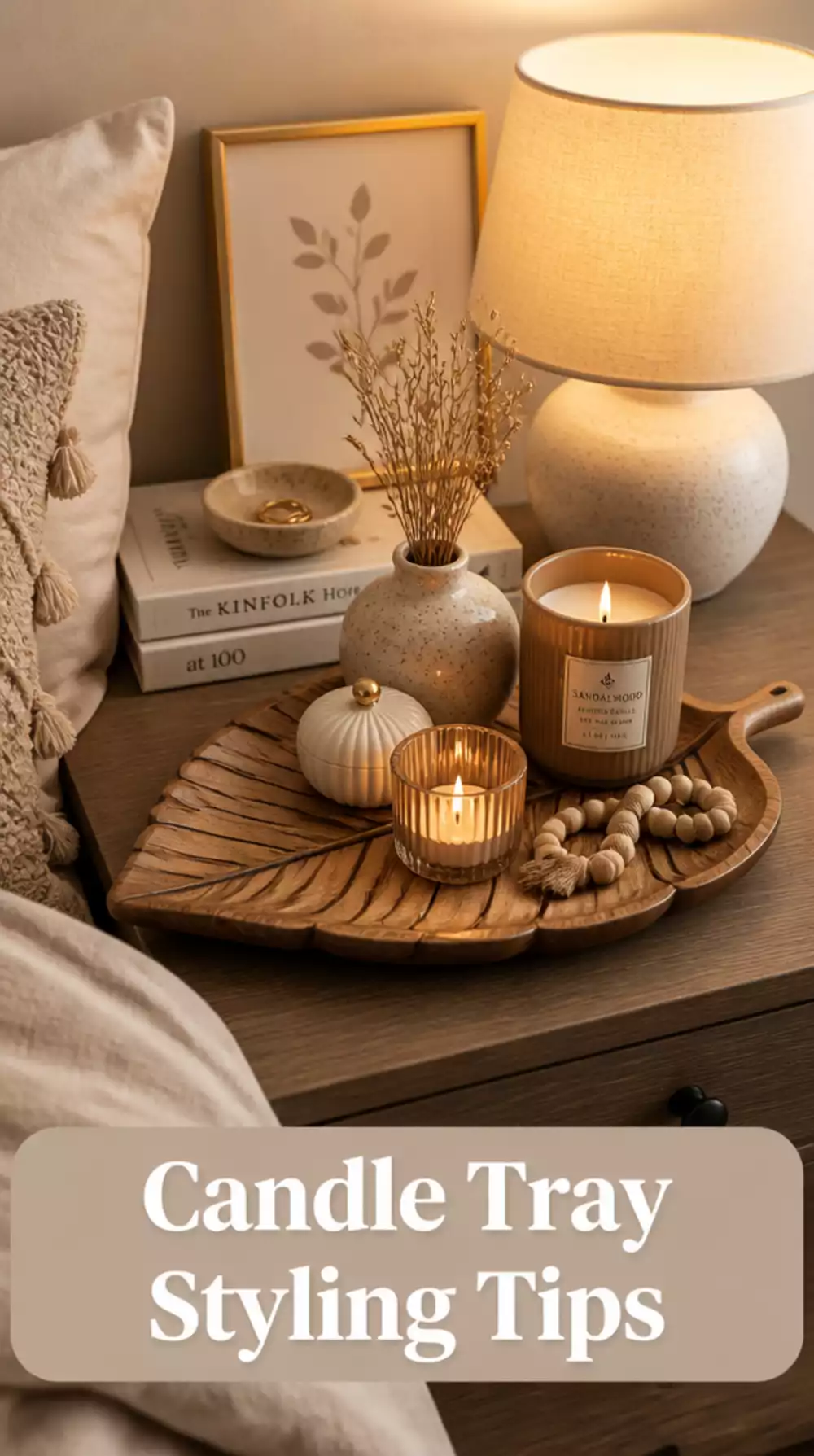 The Candle Tray Styling Trick That Makes a Bedroom Nightstand Look Designed