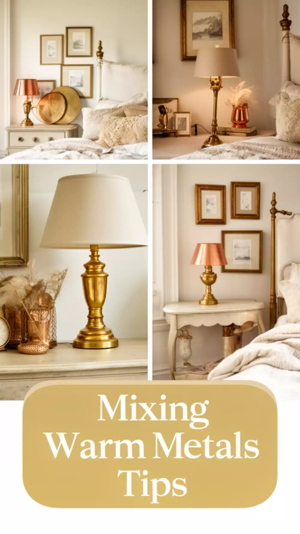 Why Mixing Warm Metals Like Brass and Copper Makes a Bedroom Look Vintage