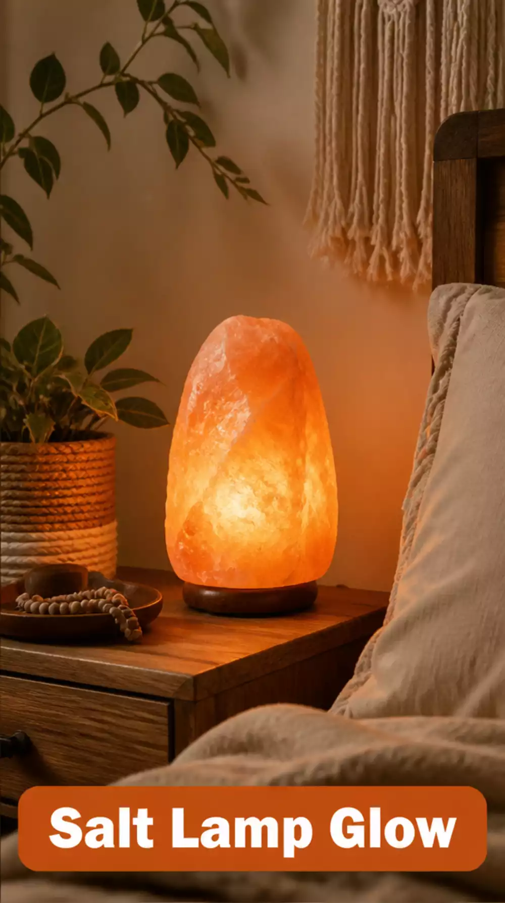 Bedroom Salt Lamp for Warm Amber Glow