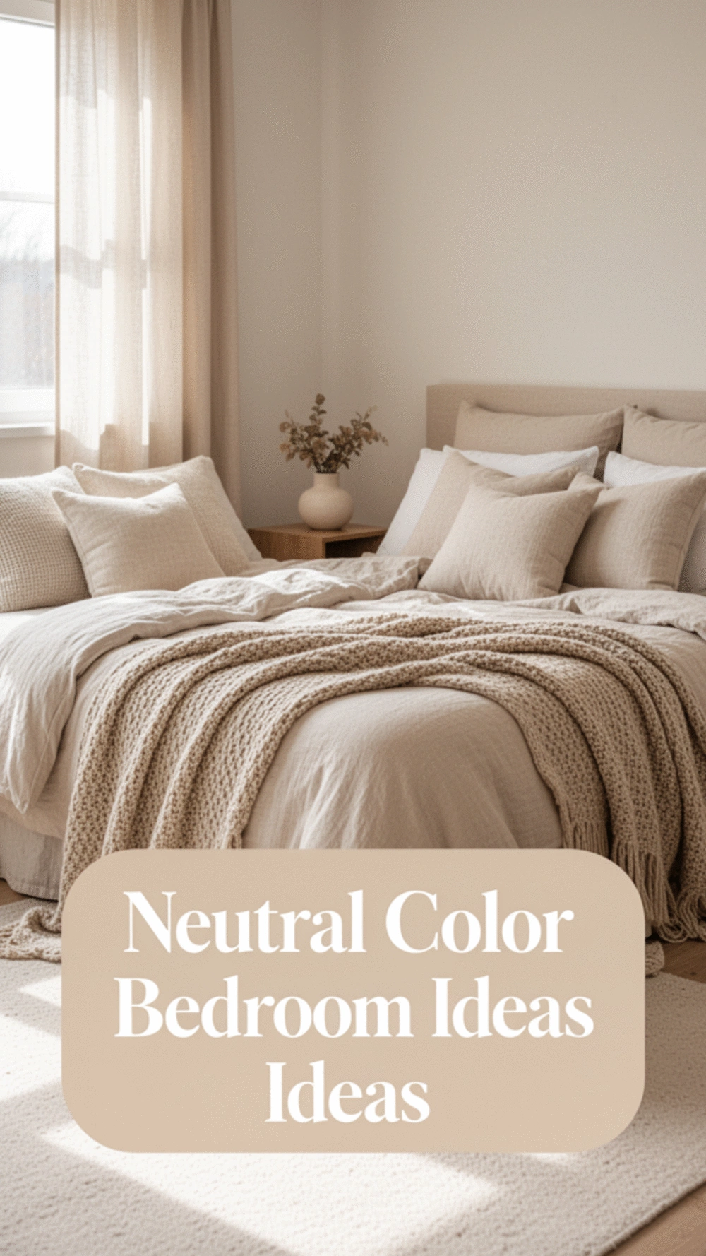 Create a Calming Bedroom with Minimalist Neutral Color Decor