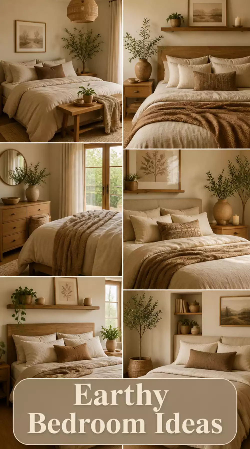 Natural Linen Duvet Cover in Warm Beige for an Earthy Bedroom