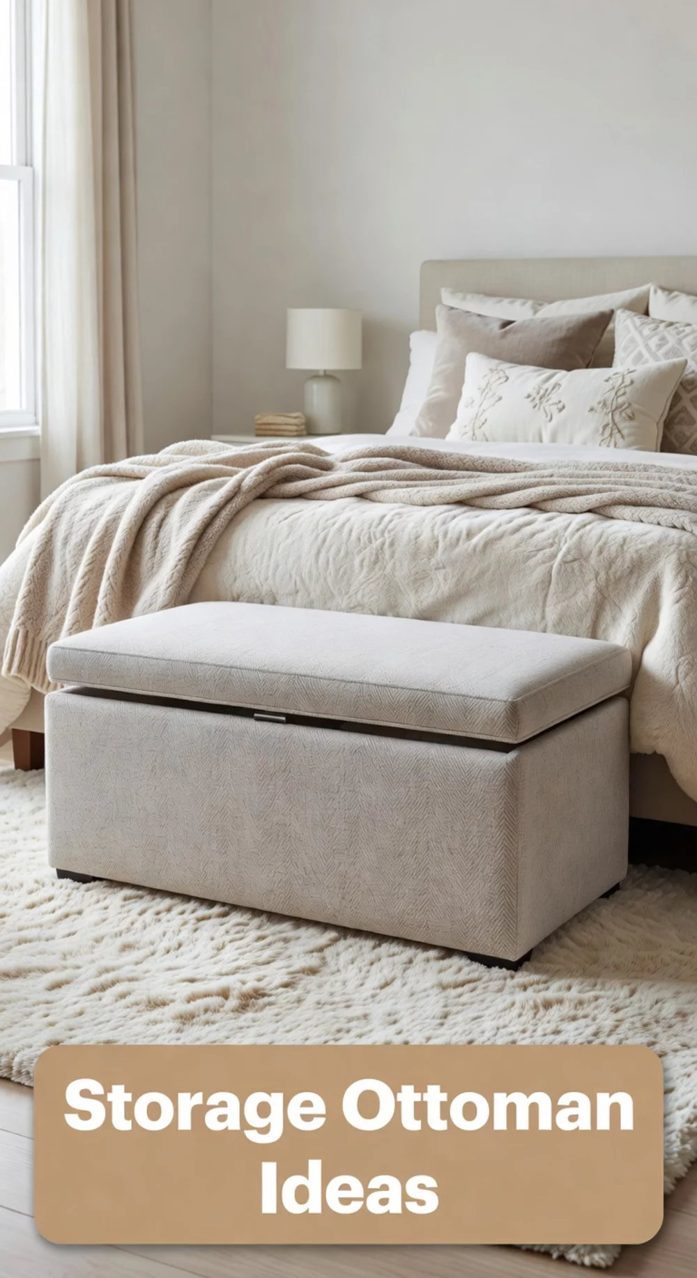 Bedroom Storage Ottoman Bench at the Foot of the Bed