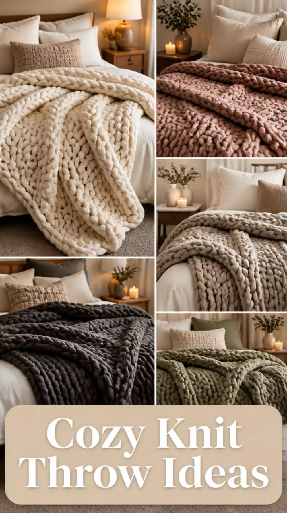 Bedroom Chunky Knit Throw Blanket That Adds Instant Texture