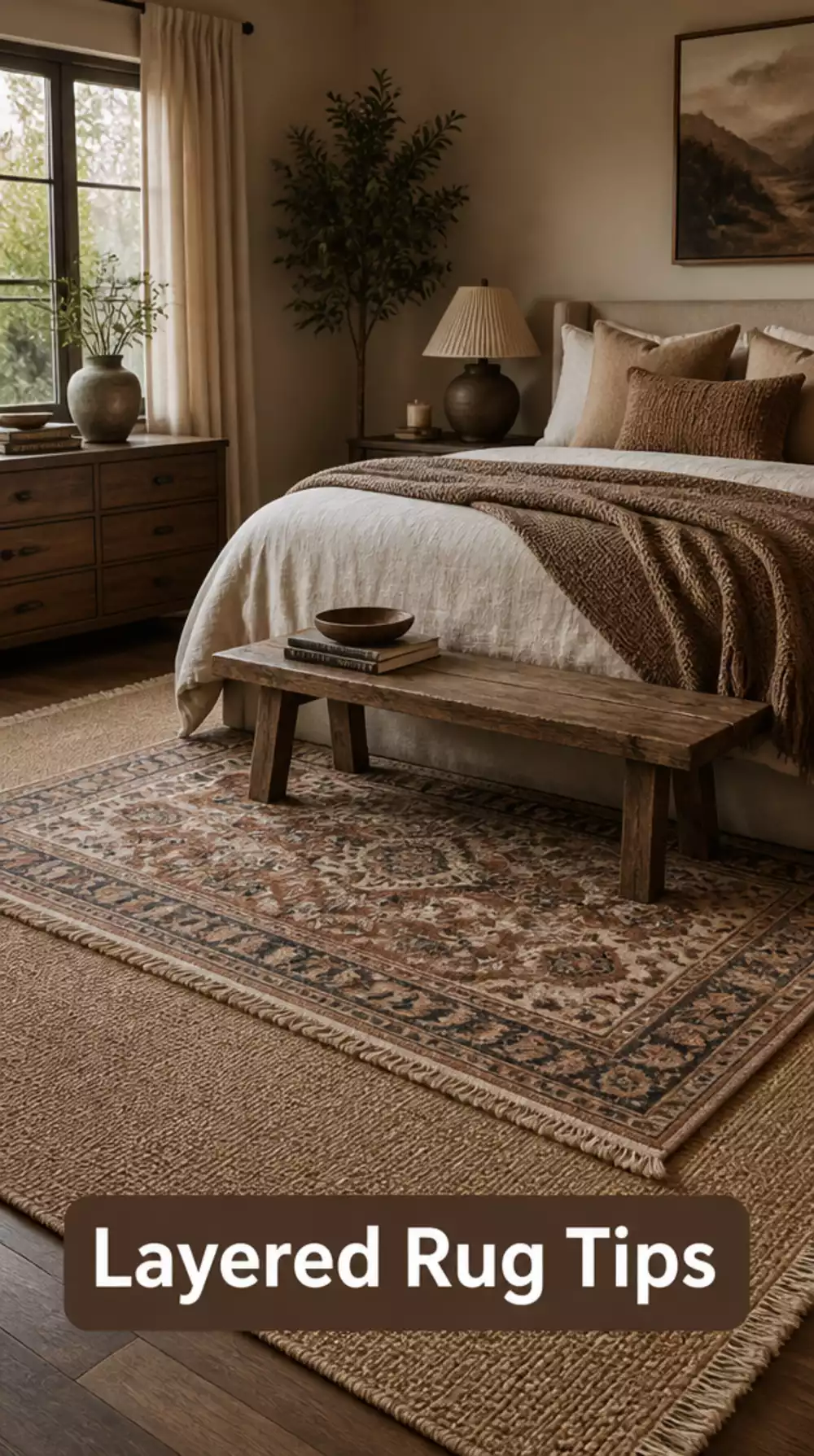 Layered Pattern Rugs Add Depth and Warmth to Bedrooms