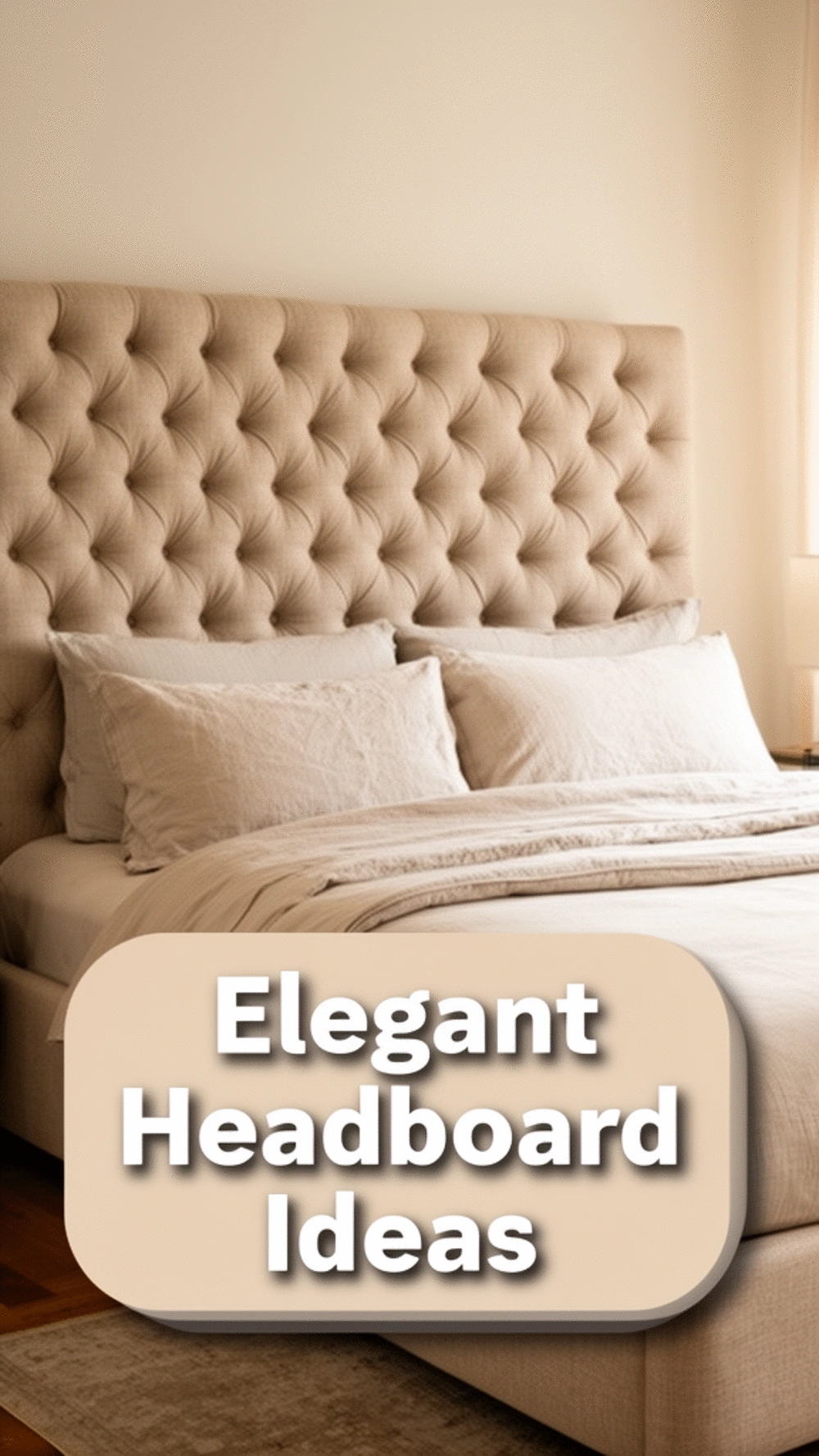 Bedroom Large Upholstered Headboard That Fills the Space Behind a King Bed