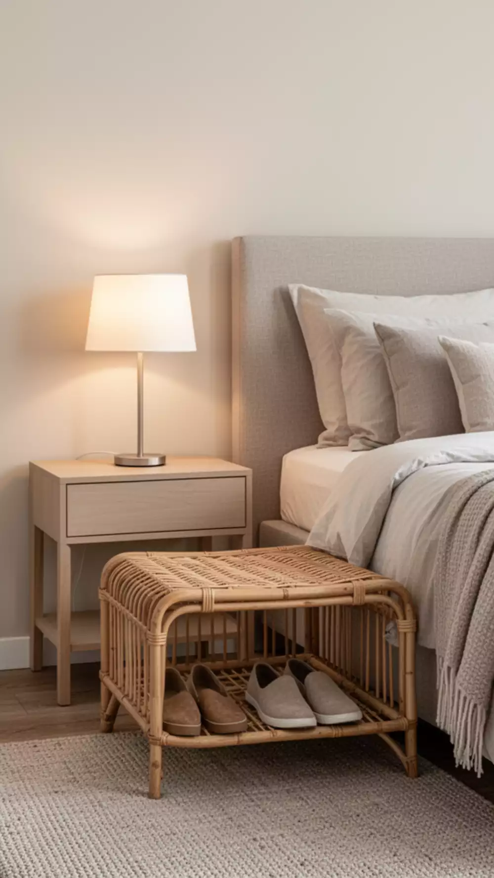 Smart Functional Furniture Choices for a Stylish Neutral Bedroom