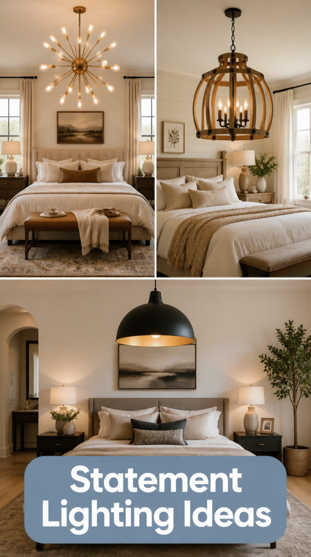 Large Bedroom Statement Pendant Light That Fills the Ceiling Without Looking Small