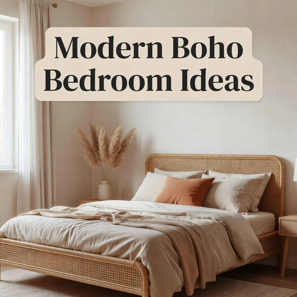 Modern Boho Bedroom Ideas for Clean Lines