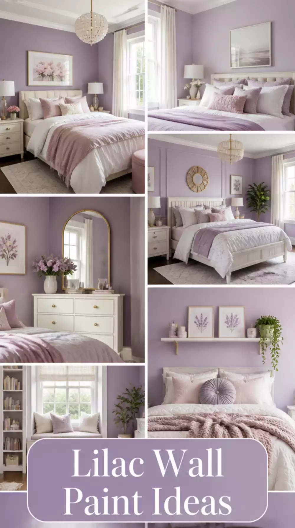Bedroom Lilac Wall Paint That Keeps a Pastel Scheme from Feeling Flat