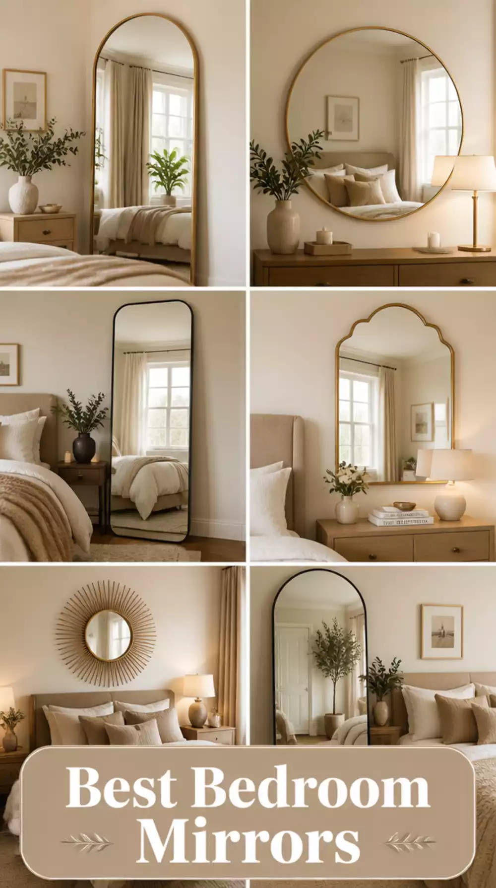 Small Bedroom Mirror That Reflects Light and Makes the Room Bigger
