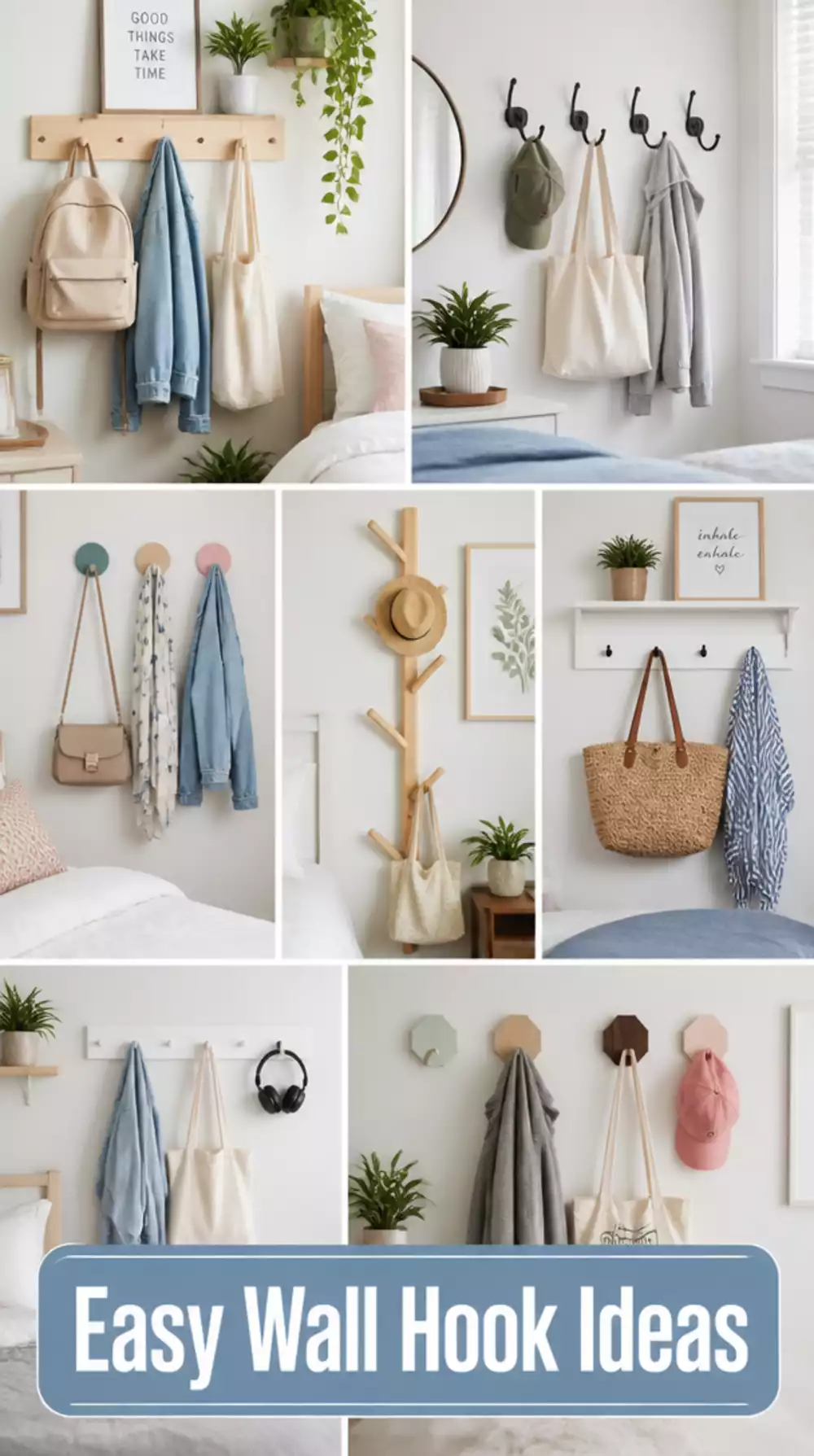 The Vertical Wall Hook Rail Trick That Makes a Small Bedroom Feel Organised