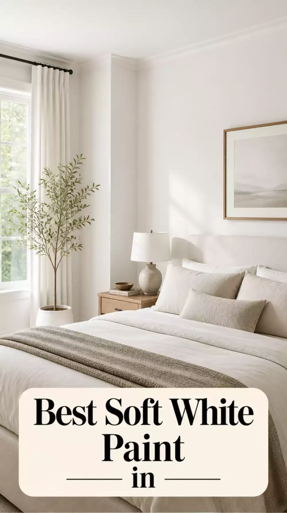 Minimalist Bedroom Soft White Wall Paint That Makes the Room Feel Bigger