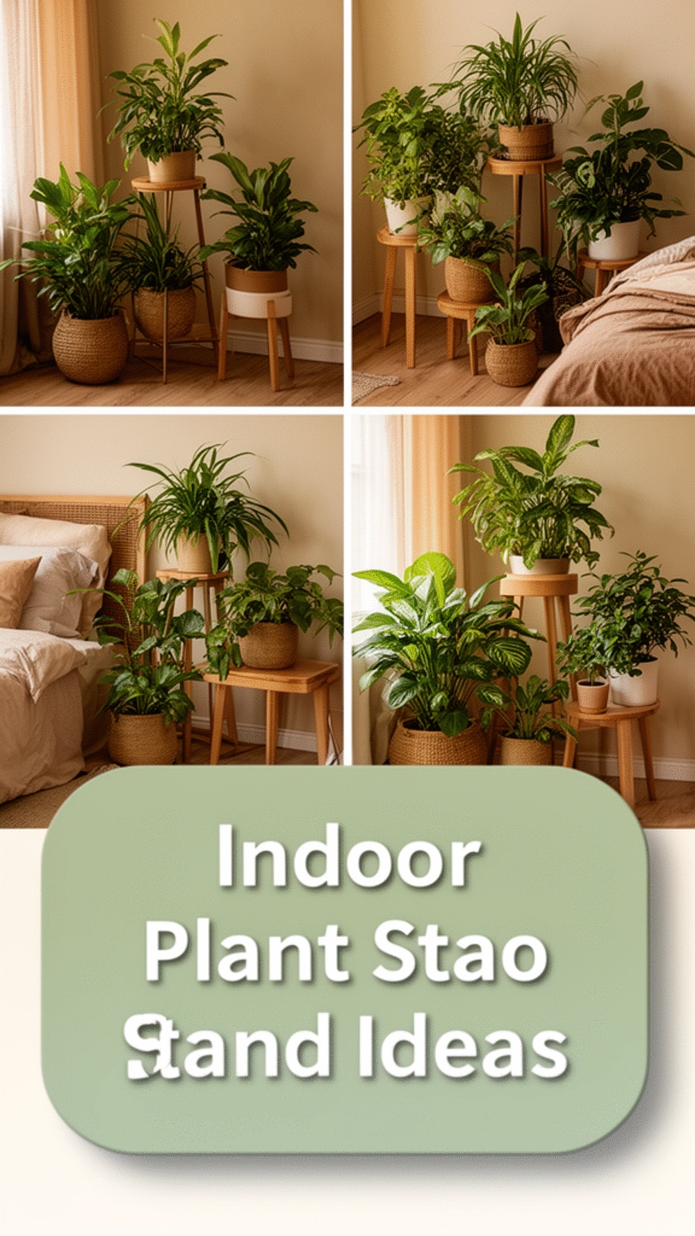 Small Bedroom Corner Plant Stand That Fills Empty Wall Space