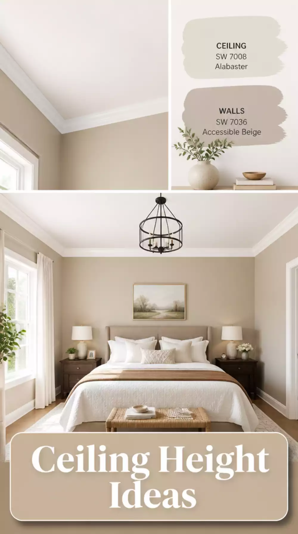 The Paint Trick Interior Designers Use to Make Bedroom Ceilings Look Taller